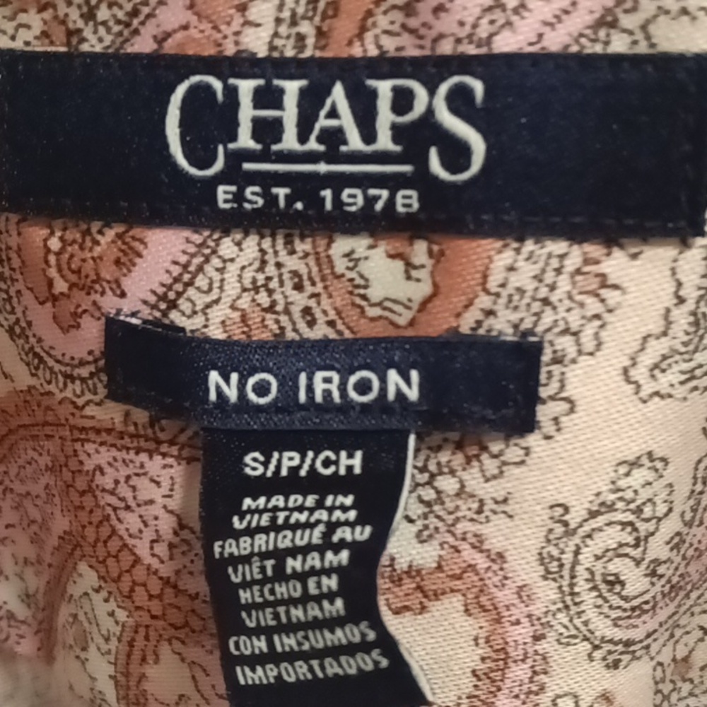 FINAL PRICE NWT CHAPS by Ralph Lauren pink multi-colored paisley blouse Sz S/P